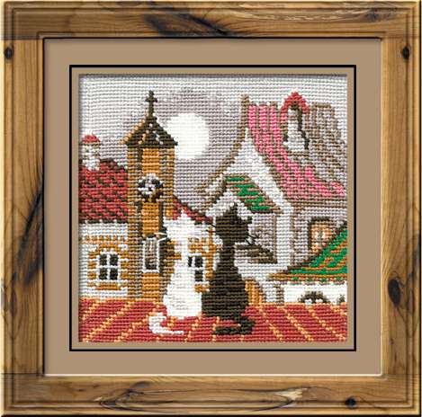 City & Cats Spring R611 Counted Cross Stitch Kit