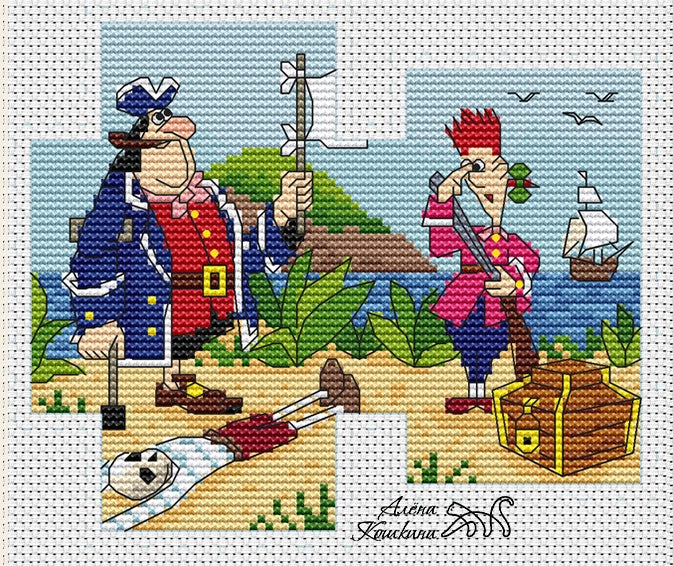 Treasure Island - PDF Cross Stitch Pattern