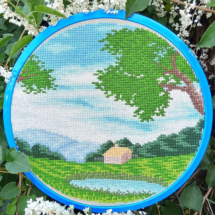 Round Landscapes. Landscape 25 - PDF Cross Stitch Pattern