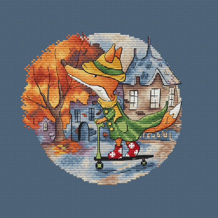 Walk in Autumn - PDF Cross Stitch Pattern