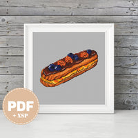 Blueberry Eclair - PDF Cross Stitch Pattern