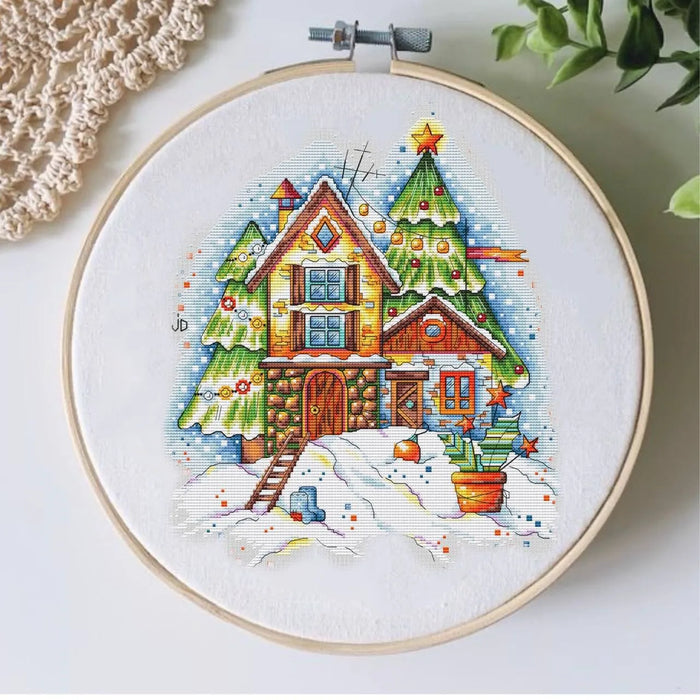 Houses. Winter - PDF Cross Stitch Pattern