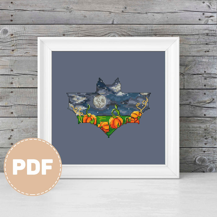 Pumpkin field - PDF Cross Stitch Pattern