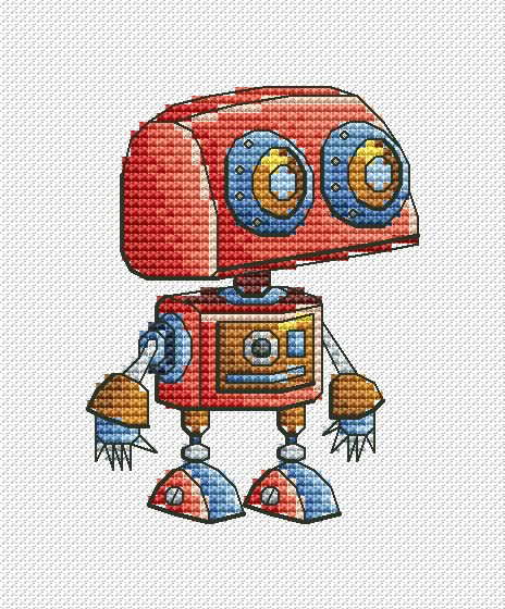 Robot 3 -  PDF Cross Stitch Pattern