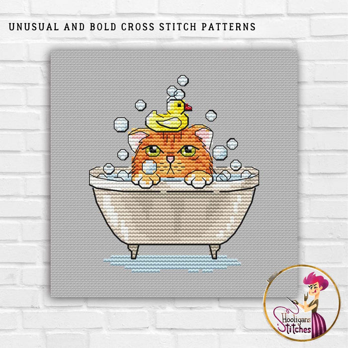 Once in the bathroom. - PDF Cross Stitch Pattern