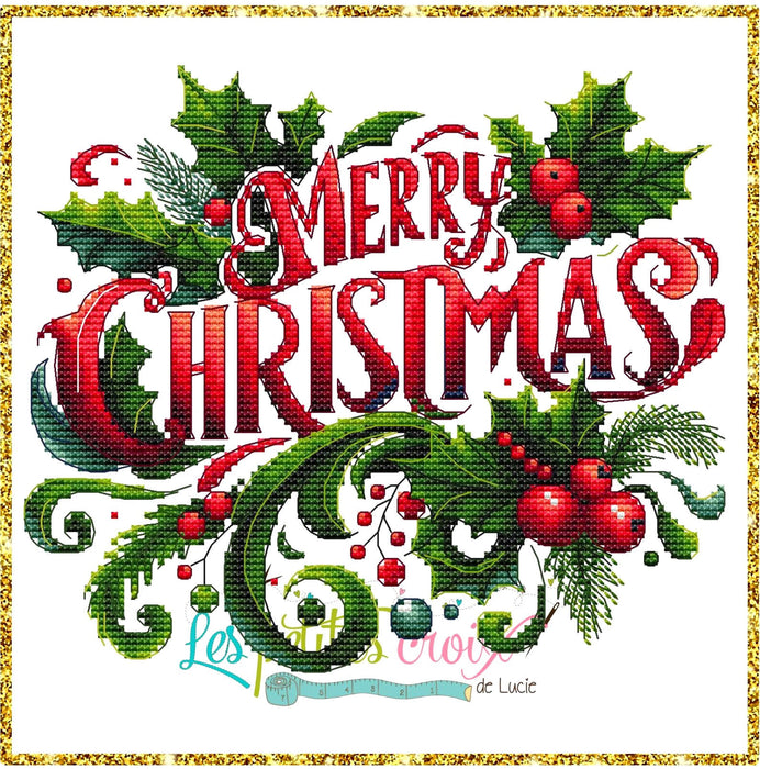 Merry Christmas - PDF Cross Stitch Pattern