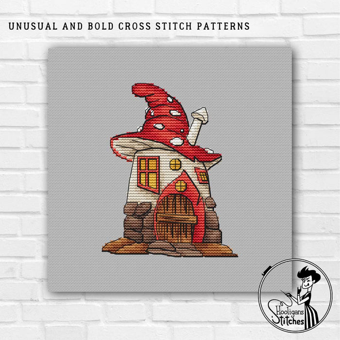 Fly agaric house - PDF Cross Stitch Pattern