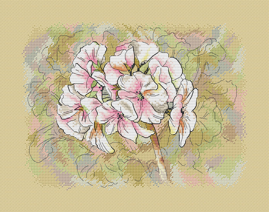 Geranium - PDF Cross Stitch Pattern