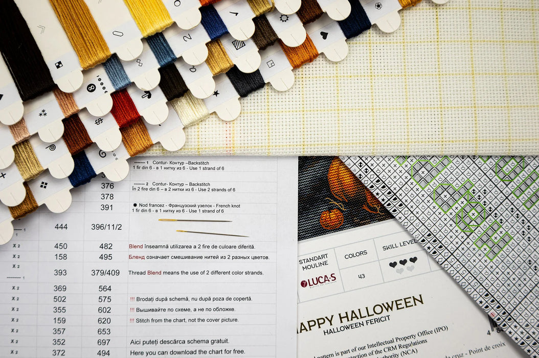 Happy Halloween BU5069L Counted Cross-Stitch Kit