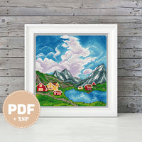 Summer in the Mountains - PDF Cross Stitch Pattern