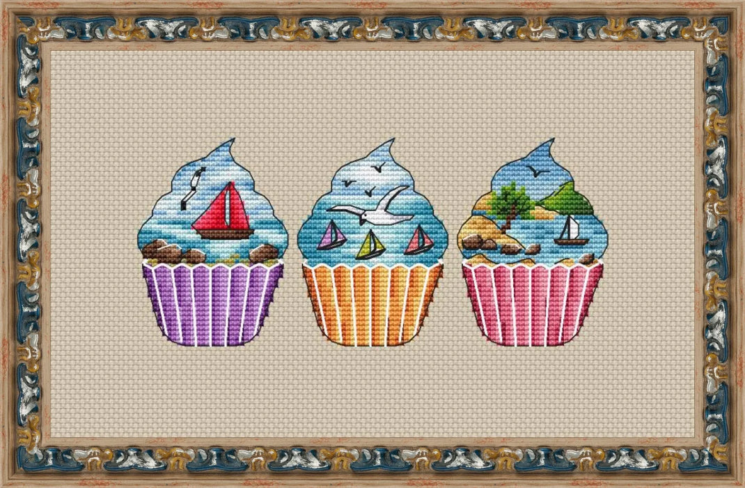 Pie Set. Dreams of the sea 3 - PDF Cross Stitch Pattern