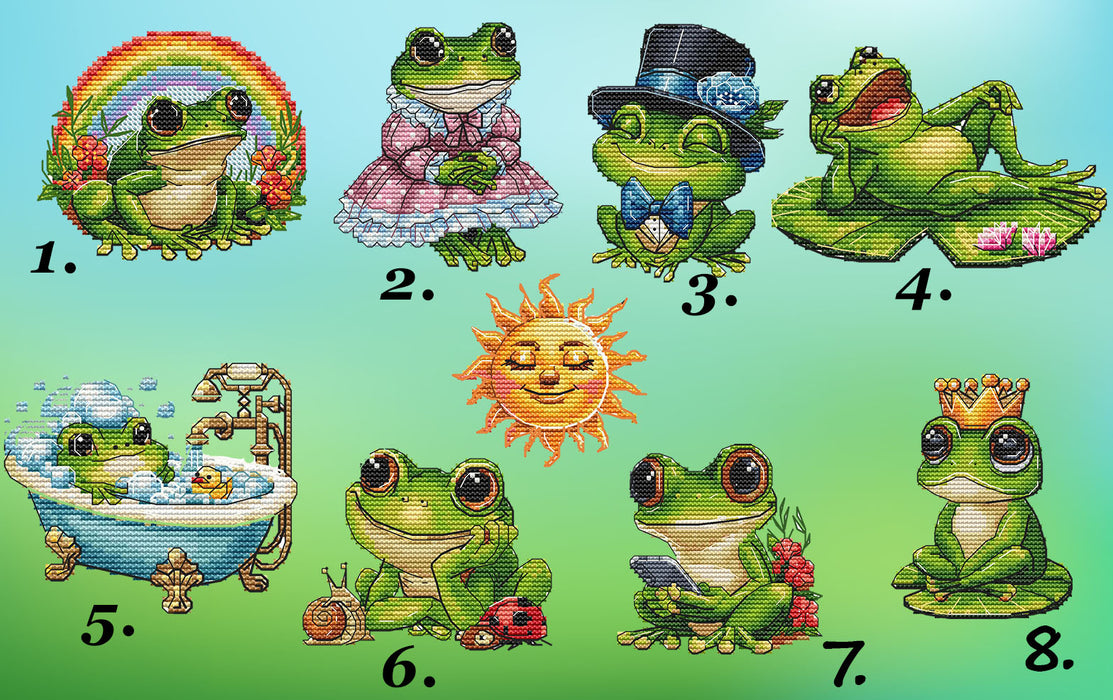 Frogs - PDF Cross Stitch Pattern