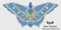 Colorful Butterflies. Blue Butterfly - PDF Cross Stitch Pattern