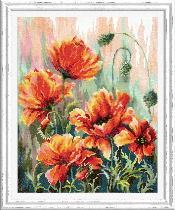 Poppies in the Morning Light 40-72 Counted Cross-Stitch Kit