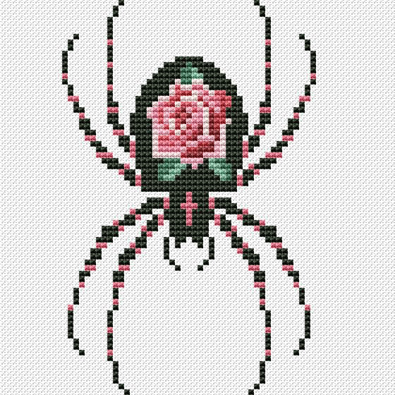 Flower Spider - PDF Cross Stitch Pattern