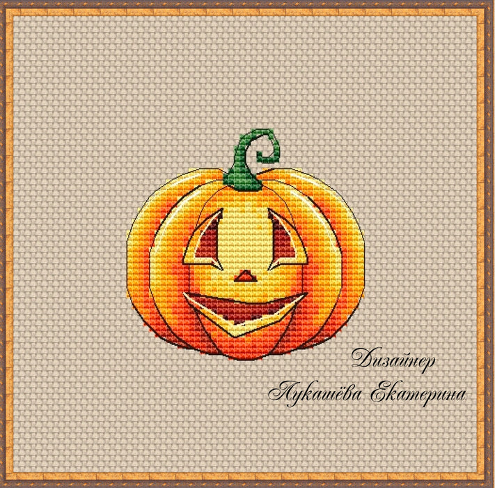 Pumpkins. Living well! - PDF Cross Stitch Pattern