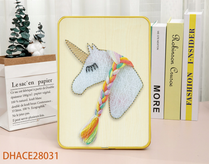 Unicorn String Art Kit with Stand. Simple Decorative DIY String Art Craft Kit M1-3 DHACE28031