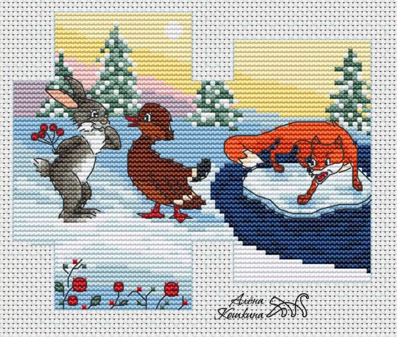 Little Gray Neck - PDF Cross Stitch Pattern