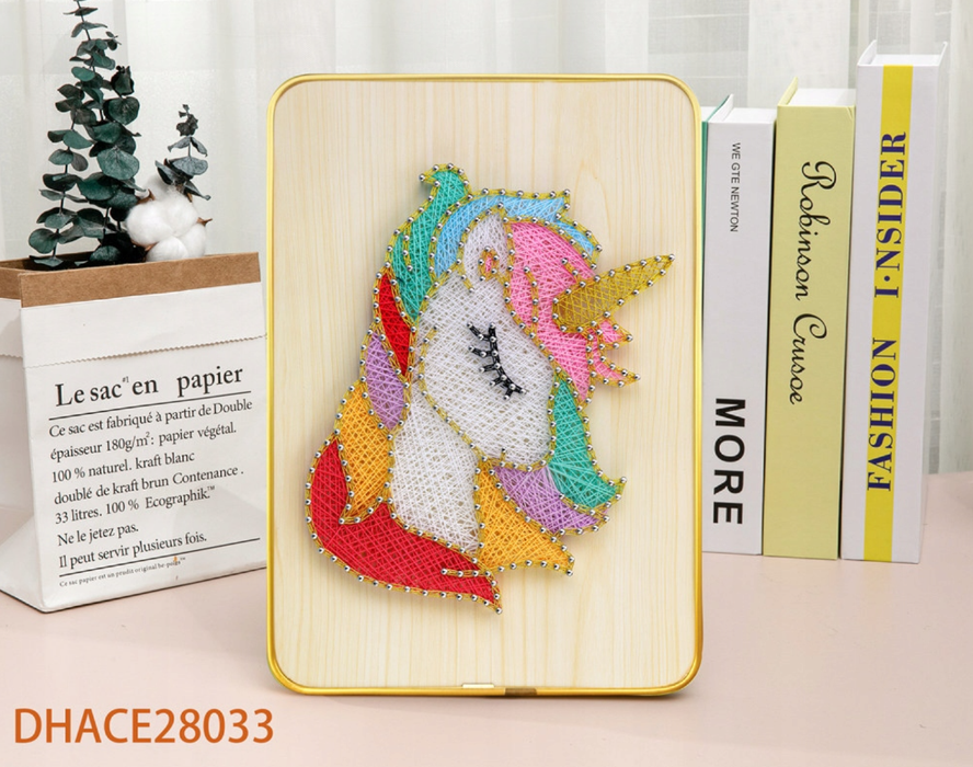 Unicorn String Art Kit with Stand. Simple Decorative DIY String Art Craft Kit M1-3 DHACE28033