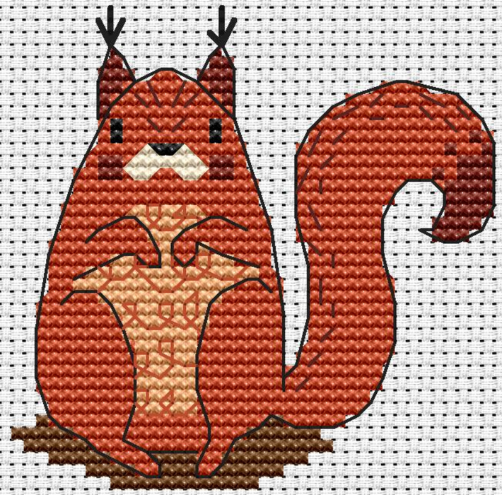 Squirrel - PDF Cross Stitch Pattern