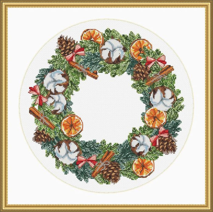 Winter Wreath - PDF Cross Stitch Pattern