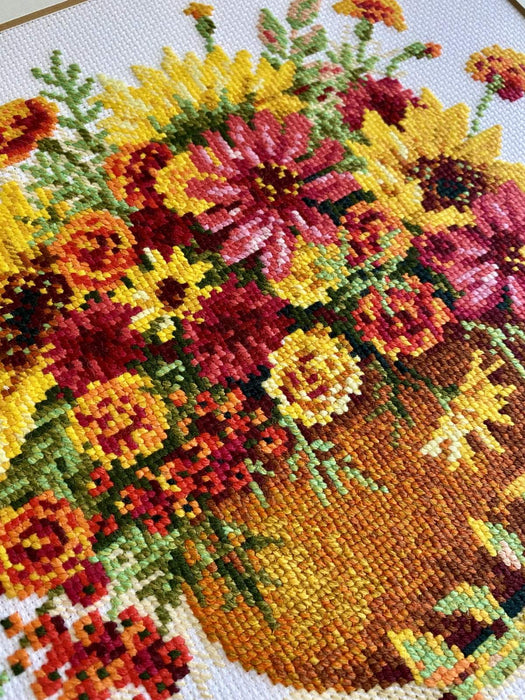 Autumn Flowers R1973 Counted Cross Stitch Kit