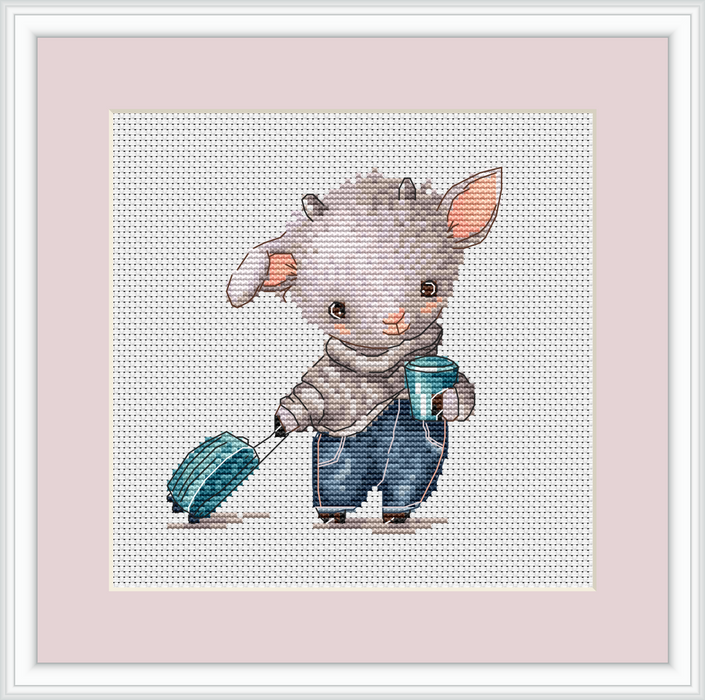 Traveler Baby Goat - PDF Cross Stitch Pattern
