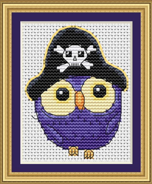 Pirate owl - PDF Cross Stitch Pattern