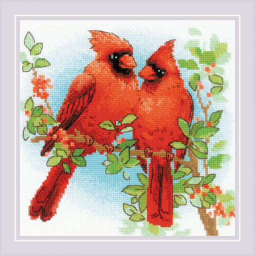 Red Cardinals 2096R Counted Cross Stitch Kit - Wizardi