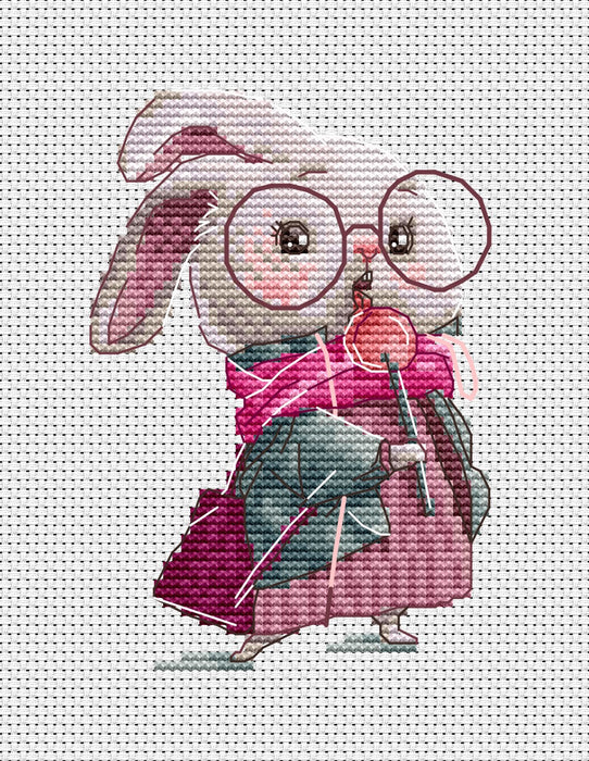 Bunny with Lollipop - PDF Cross Stitch Pattern