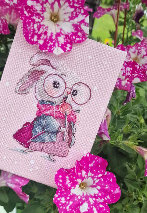 Bunny with Lollipop - PDF Cross Stitch Pattern