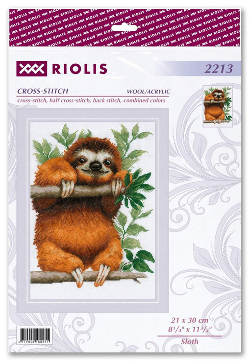 Sloth 2213R Counted Cross Stitch Kit - Wizardi