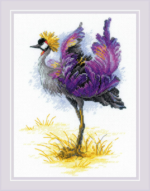 Crowned Crane 2212R Counted Cross Stitch Kit - Wizardi