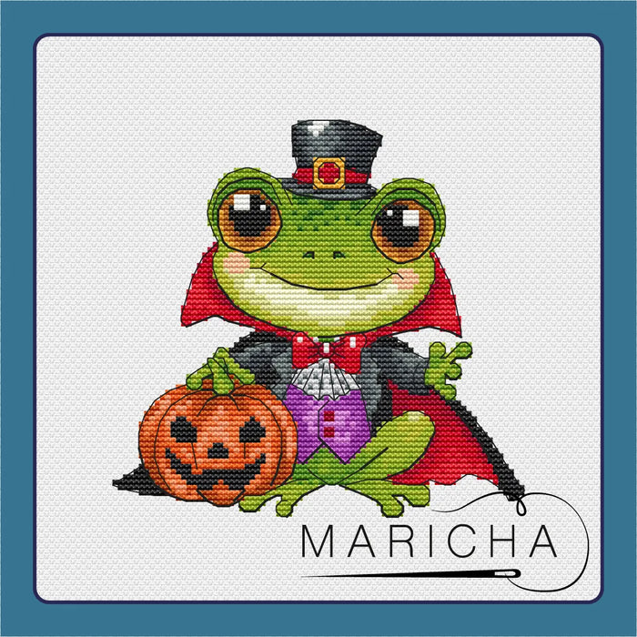 Vampire Frog - PDF Cross Stitch Pattern