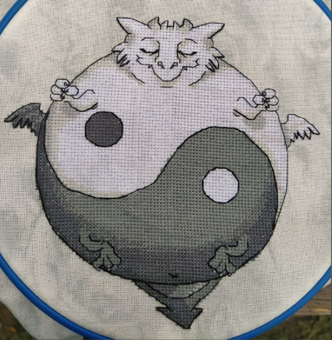 Dragon. Bun Yin-Yang - PDF Cross Stitch Pattern