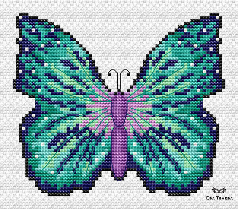 Butterfly. Northern lights - PDF Cross Stitch Pattern