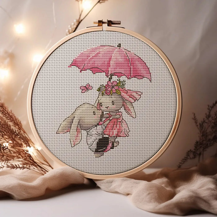 Bunny Couple - PDF Cross Stitch Pattern