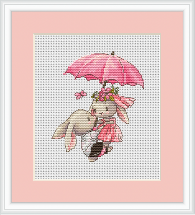 Bunny Couple - PDF Cross Stitch Pattern