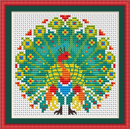 Peacock - PDF Cross Stitch Pattern