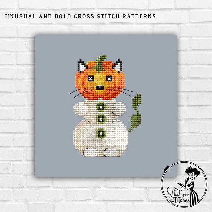 Pumpkincat - PDF Cross Stitch Pattern