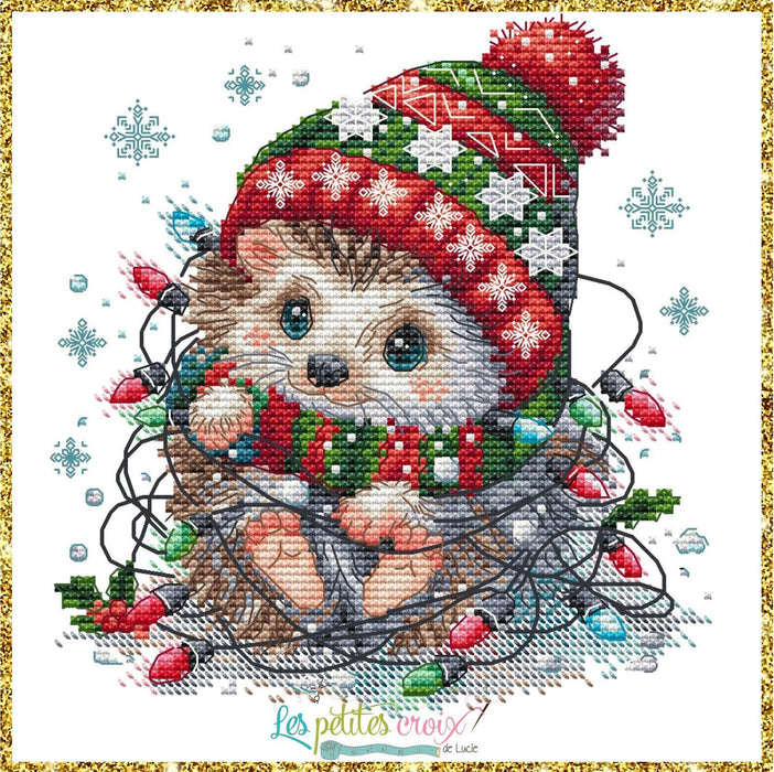 Hedgehog Christmas - PDF Cross Stitch Pattern