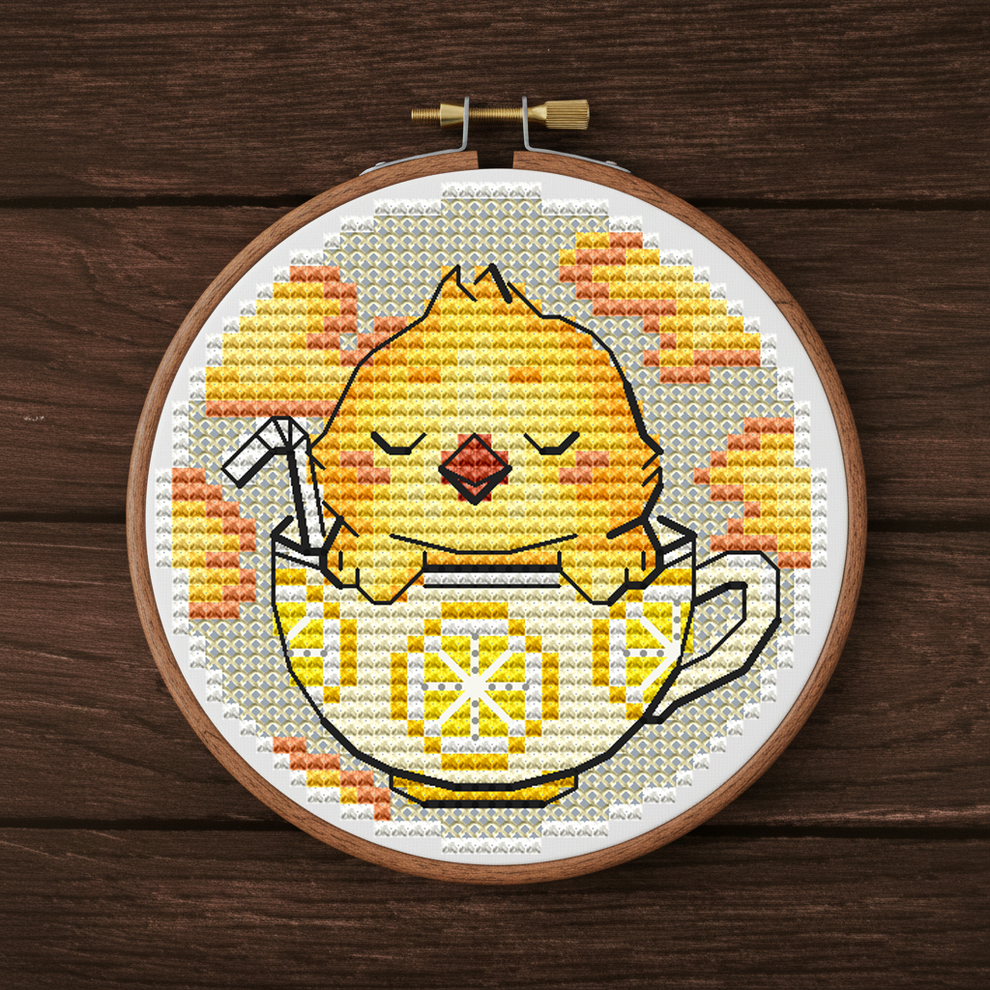 Chicken (Want some tea) - PDF Cross Stitch Pattern – Wizardi
