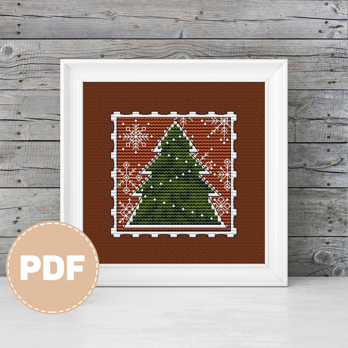 Gingerbread Tree - PDF Cross Stitch Pattern