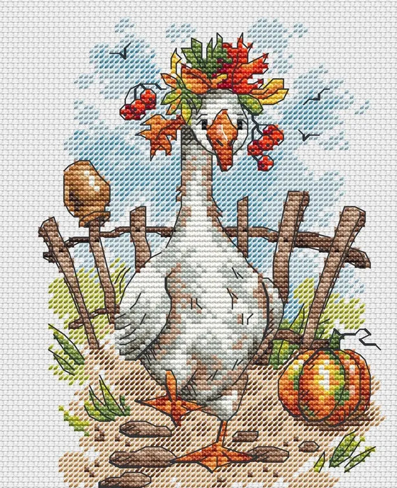 Geese - Seasons. Autumn - PDF Cross Stitch Pattern