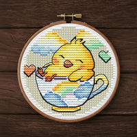 Chicken in a Mug - PDF Cross Stitch Pattern