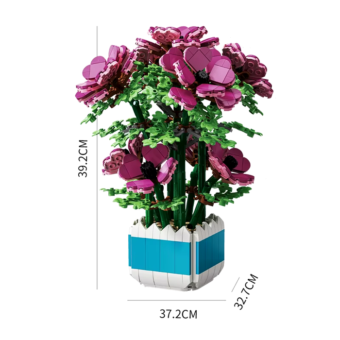 Actiniaria Building Brick Potted Flower F07M9-12(101)