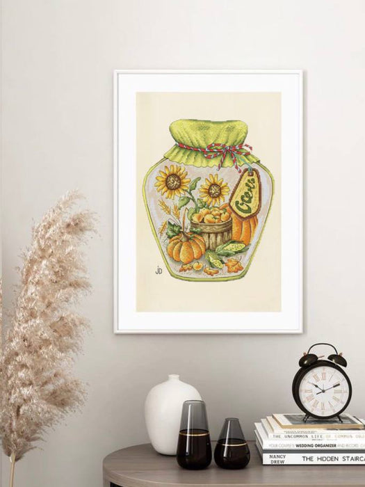 Autumn in a jar - PDF Cross Stitch Pattern