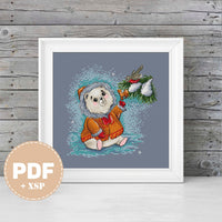 The Bear's First Adventure - PDF Cross Stitch Pattern