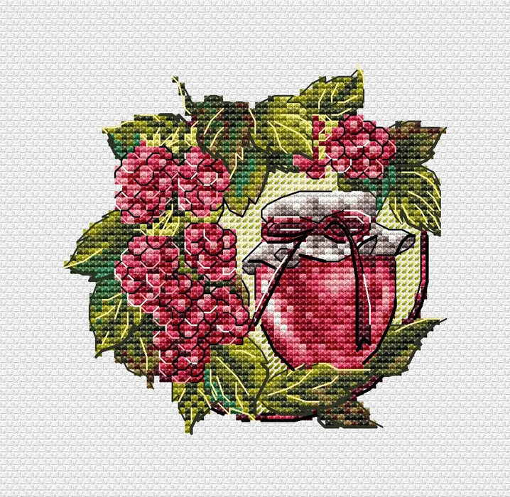 Pleasant chores. Raspberry - PDF Cross Stitch Pattern