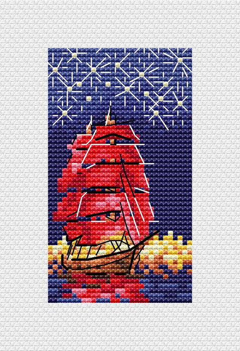 Scarlet sails. Saint-Petersburg - PDF Cross Stitch Pattern
